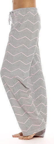 Vista 2 de Just Love Womens Cotton Pajama Pants Chevron negro y rosado