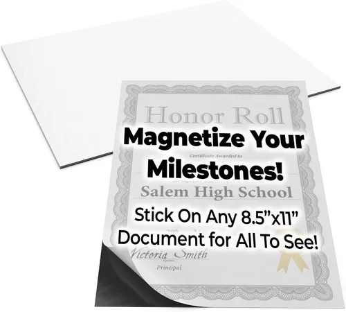 Vista 12 de Magnetize Memories con imanes de fotos adhesivos de 8 x 10 pulgadas, paquete de 10. Los magnetizadores de despegar y pegar convierten