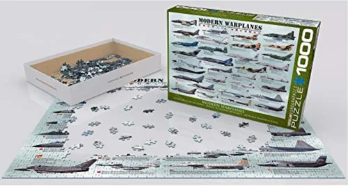 Vista 2 de EuroGraphics Rompecabezas de aviones de guerra modernos (1000 piezas)