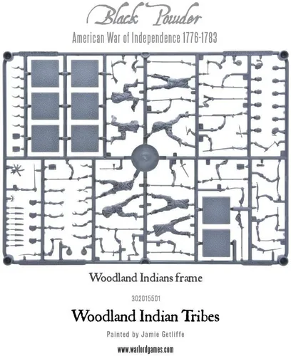 Vista 4 de Warlord Games Woodland Indians Tribe - Miniaturas de plástico a escala de 1.102 in para polvo negro altamente detallado Guerra de Independencia