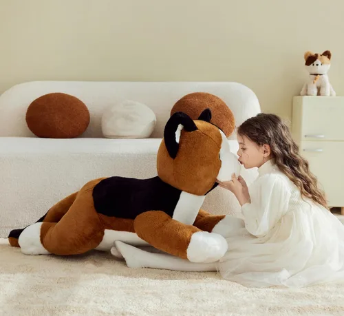 Vista 7 de IKASA Juguete de peluche de gato calicó gigante, juguetes suaves grandes y grandes, 30 pulgadas, tamaño enorme, lindo peluche mullido de gran