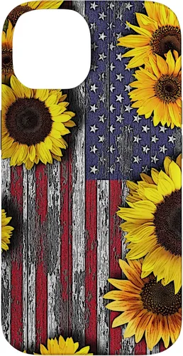 Vista 4 de American Flag with Sunflowers Case for iPhone 17
