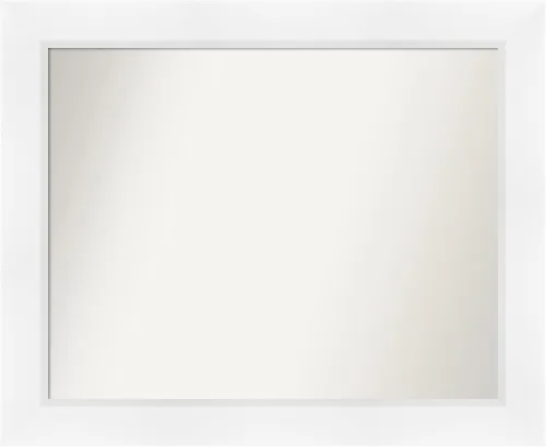 Vista 49 de Amanti Art Espejo de baño plateado para sobre el fregadero, espejo cuadrado de níquel cepillado de 30 x 30 pulgadas, marco moderno grande, se cuelga