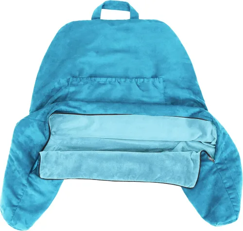 Vista 70 de Funda de almohada Husband Pillow solo para lectura - Funda para silla de lectura con generosos bolsillos traseros y laterales - Morado claro