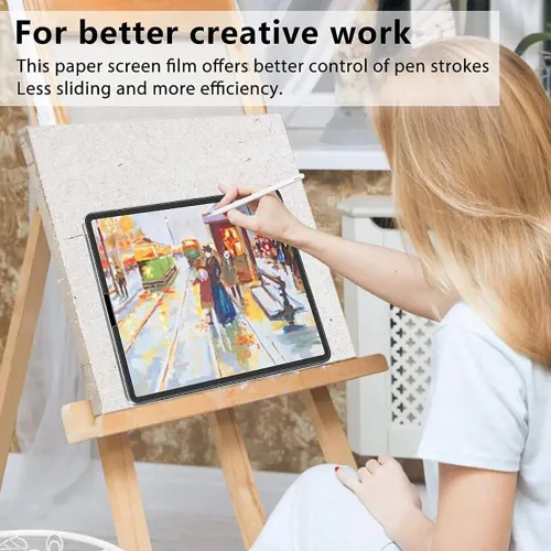 Vista 3 de Protector de pantalla de papel compatible con Lenovo Idea Tab Pro, película de PET mate para dibujar y tomar notas [antirreflejo] [antideslizante]