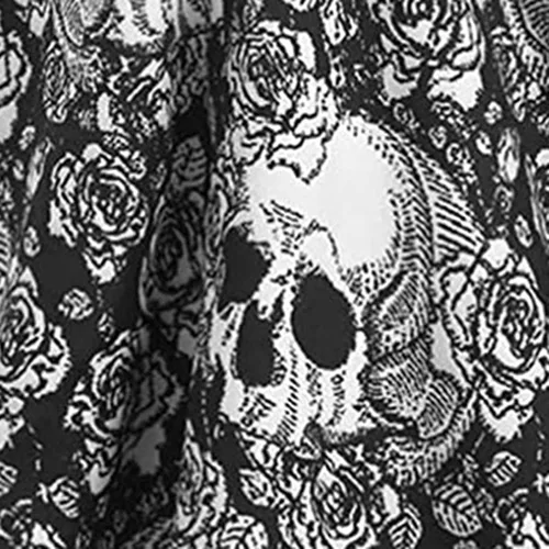 Vista 3 de Vestido de Halloween para mujer 2022, vintage, de manga larga, con lunares, de los años 1950, vestido de fiesta de ama de casa