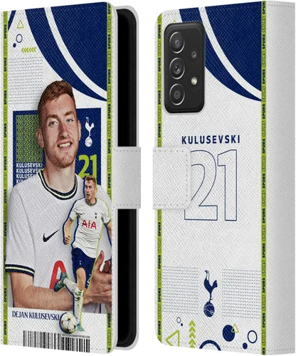 Vista 8 de Head Case Designs Officially Licensed Tottenham Hotspur F.C. Cristian Romero 2022/23 First Team Leather Wallet Case Compatible with Samsung Galaxy