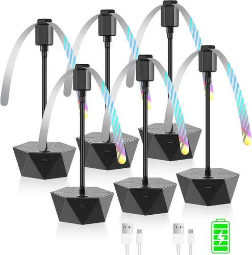 Vista 7 de Ventiladores Repelentes de Moscas para Mesas Recargables para Interiores y Exteriores para Mantener las Moscas Alejadas, Spinner de Mesa con Aspas