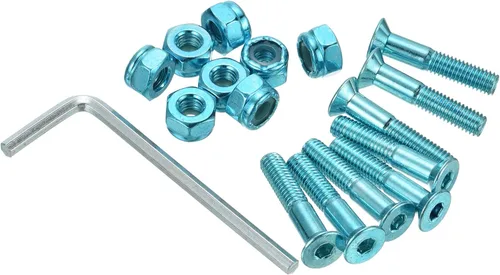Vista 8 de PATIKIL Kit de herramientas para monopatín, tornillos de montaje, tornillos de cabeza hexagonal, juego de tuercas con llave para Longboard Cruiser