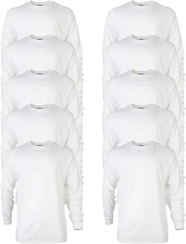 Vista 123 de Gildan - Camiseta de manga larga de algodón ultra estilo G2400 para adultos, paquete múltiple