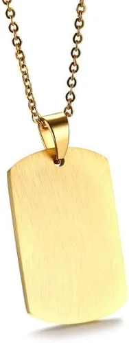 Vista 10 de VNOX Collar con colgante personalizado de acero inoxidable con grabado personalizado para identificación de alerta médica de emergencia para hombres