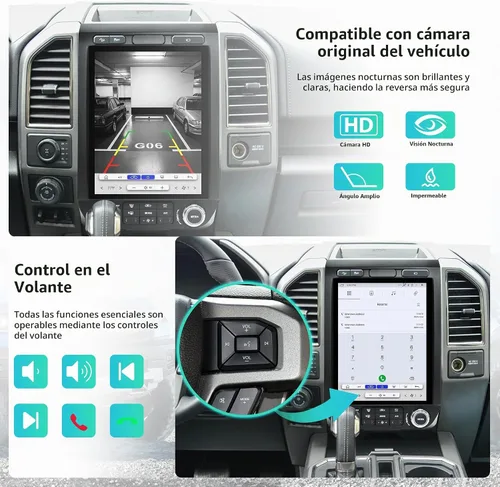Vista 4 de LINKSWELL Lite2 - Estéreo de coche estilo T para Ford F150 2015-2022 Para Ford F150 F250/350/450 Radio de coche 4+64G unidad principal con Carplay