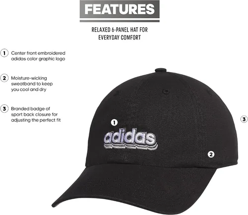 Vista 79 de adidas Gorra ajustable relajada Saturday para mujer