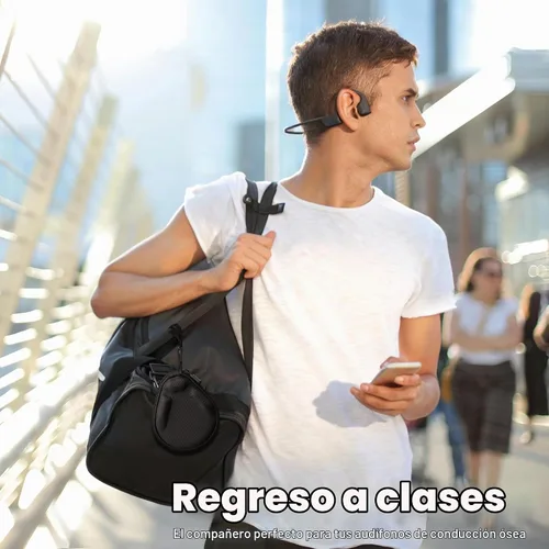 Vista 4 de Ginsco Estuche Universal de Conducción Ósea Compatible con Auriculares Deportivos de Oreja Abierta SHOKZ New OpenRun Pro 2/Pro 2 Negro