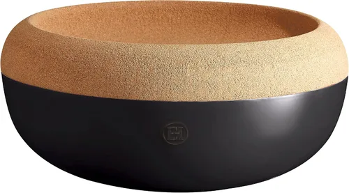 Vista 14 de Emile Henry Tazón de cerámica profunda para almacenamiento de alimentos, 10.6 x 7.3 pulgadas, trufa negra