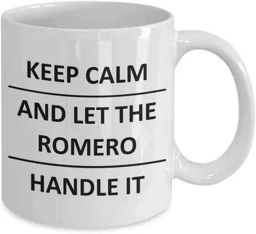 Vista 2 de ROMERO Mug Lover surname last name family husband friend wife GF dad mom him her Mug for