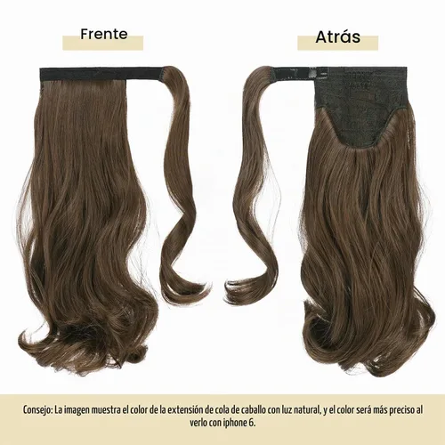 Vista 2 de SOFEIYAN Extensión de cola de caballo rizada de 15 pulgadas, resistente al calor, sintética, natural, ondulada, extensión de cabello con clip
