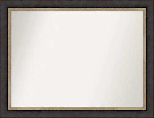 Vista 294 de Amanti Art Espejo personalizado, espejo de baño negro Astor, espejo de pared o espejo de tocador de baño sobre el fregadero (25 x 25 pulgadas)