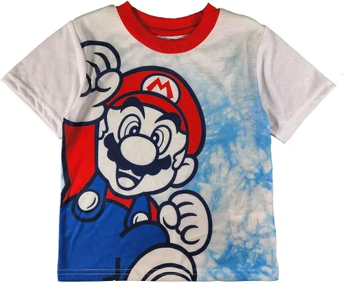 Vista 2 de SUPER MARIO Conjunto de pijama de jersey de 3 piezas para niño