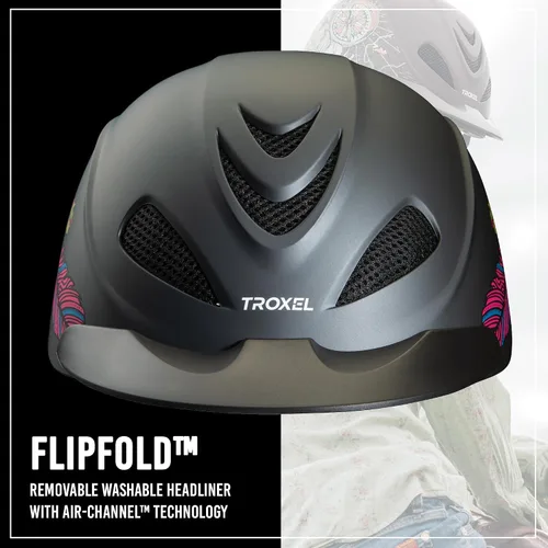 Vista 3 de Troxel Rebel Bold - Casco de equitación, perfil bajo, ligero, diseño ajustable, equipo de equitación de seguridad