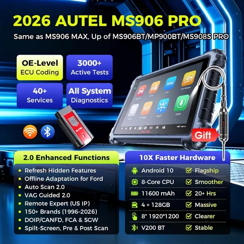 Vista 2 de Autel Escáner MaxiSYS MS906 PRO w/MV108S, herramienta de escaneo ECU C0ding