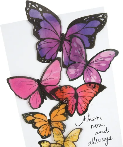 Vista 4 de Hallmark Tarjeta de cumpleaños exclusiva para hermana (mariposas)