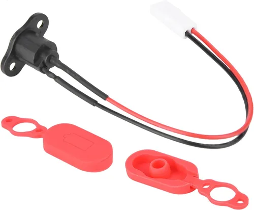Vista 8 de w/puerto de carga resistente libre para M365, conector de cargador de batería, silicona duradera flexible para accesorio de scooter eléctrico M365