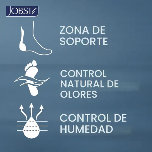 Vista 5 de JOBST Calcetines deportivos de compresión hasta la rodilla, 20-30 mmHg, negro/negro frío, talla S Negro frío/Negro