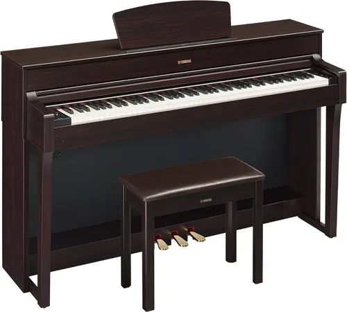 Vista 17 de Yamaha Arius Series - Piano vertical digital delgado, gran sonido, teclado compacto con peso, negro (YDPS35B) Teclado compacto con peso, negro