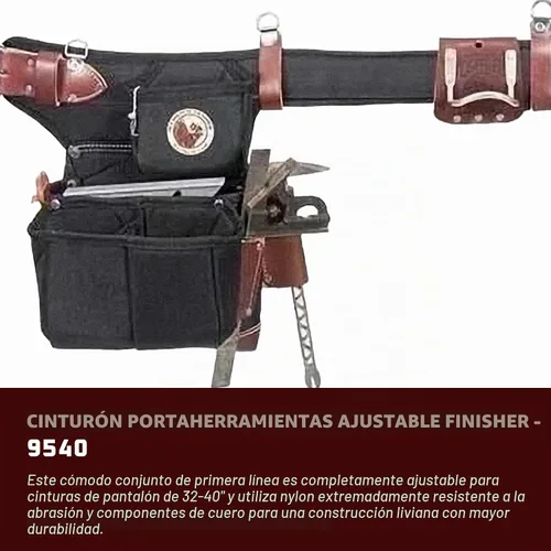 Vista 2 de Occidental Leather Juego de cinturón de herramientas ajustable para ajustar, 23 bolsillos y portaherramientas, fabricado en Estados Unidos