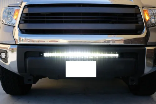Vista 6 de iJDMTOY Barra de luz LED de 30 pulgadas para montaje en rejilla inferior compatible con Toyota Tundra 2014-21, incluye (1) barra de luz LED de alta
