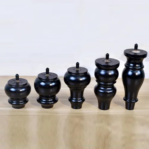 Vista 4 de Patas de madera maciza, patas de sofá con varilla roscada M8, patas de gabinete de mesa auxiliar, patas de repuesto para cómoda, cama, soporte