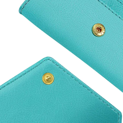 Vista 4 de XEYOU Funda para tarjetas de crédito para mujer, tarjetero con bolsillo frontal para mujer