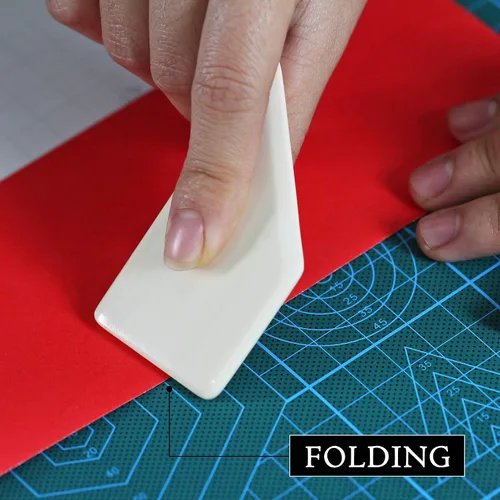Vista 3 de ECOHU Carpeta cuadrada de hueso – Hueso auténtico, papel y cuero, fabricación de tarjetas, origami, encuadernación, álbum de recortes, no raya