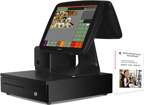 Vista 6 de 15" PC Win10 POS de pantalla táctil sistema para restaurante bar o negocio de alimentos con impresora de cocina SET01 A3d-set01