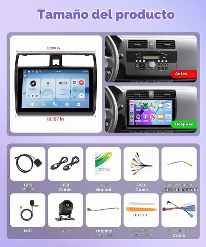 Vista 7 de Rimoody 4G+64G - Radio de coche Android para Suzuki Swift Stereo 2005-2010