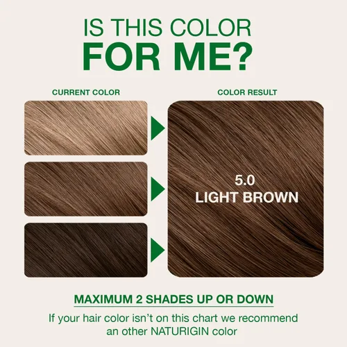 Vista 7 de Naturigin coloración permanente para cabello, marrón, (Light Chocolate Brown)