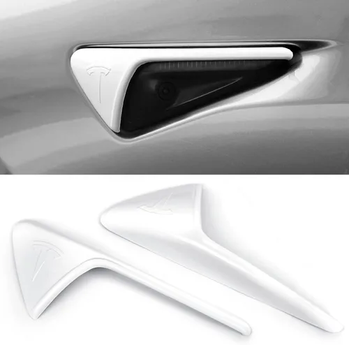 Vista 7 de 2 fundas laterales para cámara compatible con Tesla Modelo 3 (2017-2023) Modelo Y (2019-2022), cubiertas laterales de señal de giro, accesorios