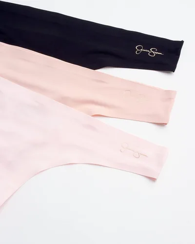 Vista 34 de Jessica Simpson Ropa interior para mujer – Paquete de 3 bragas de microfibra elástica duradera sexy – Tangas de encaje suave para mujer