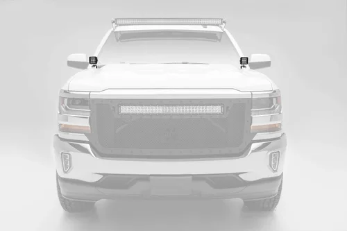 Vista 3 de ZROADZ Soporte de montaje LED para bisagra de capó de zanja, compatible con GMC Sierra 1500 2014-2018, para montar (2) luces LED de 3 pulgadas