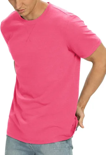 Vista 47 de NITAGUT Camiseta clásica de algodón para hombre con cuello redondo