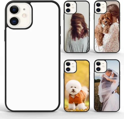 Vista 18 de Funda de teléfono de sublimación compatible con iPhone 11/5 piezas, prensa de calor personalizada imprimible en blanco, aluminio y TPU suave