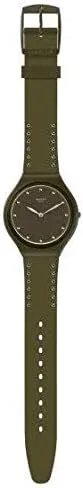Vista 2 de Swatch SVOG101 - Reloj de cuarzo suizo para mujer con correa de silicona color verde
