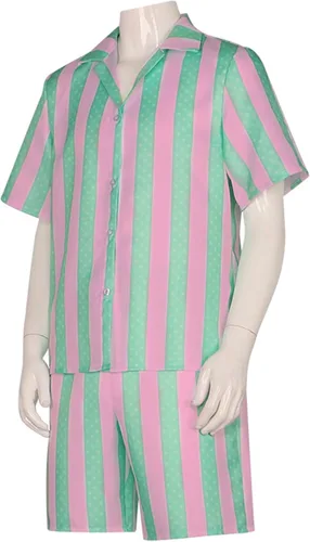 Vista 6 de Ruleewe Disfraz de Ken para adultos, para hombre, de la película 2023, Ken, cosplay, playa, trajes, camisa, pantalones cortos, trajes para fiesta