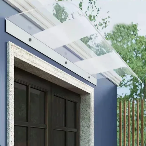 Vista 5 de Toldo de protección UV para ventana, toldo para puerta, toldo para puerta delantera al aire libre, patio, cubierta de policarbonato transparente