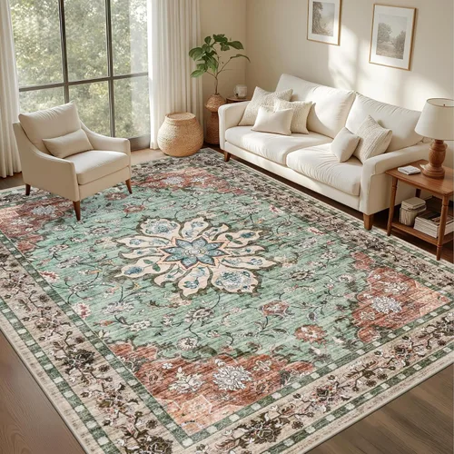 Vista 32 de Alfombras de área de 2x3 para sala de estar: alfombra vintage Beige
