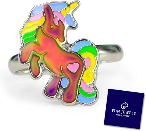Vista 6 de Anillo ajustable de cuento de hadas con cambio de color de unicornio para niñas