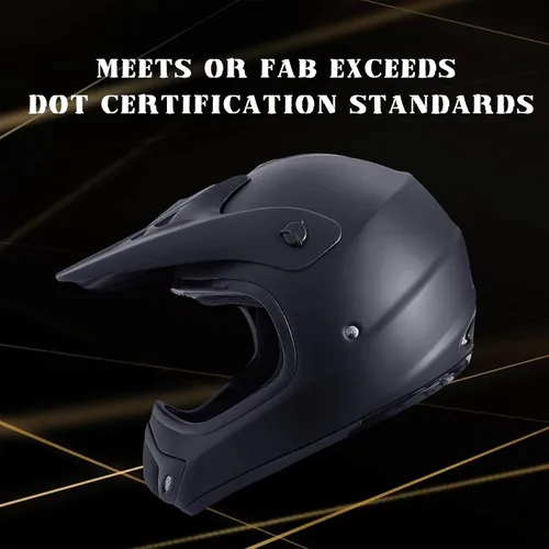 Vista 6 de KRN Casco todoterreno para adultos Casco ATV Aprobado por DOT- Casco de motocicleta motocross dirt bike KY-128