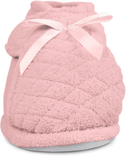 Vista 2 de MUK LUKS Pantuflas ajustables con solapa frontal de microchenilla para mujer