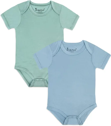 Vista 59 de Jimonda Body de rayón de bambú de manga corta para bebés, niños y niñas, trajes suaves para recién nacidos